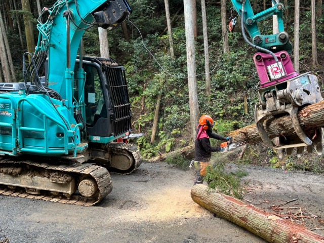 道の拡幅工事の画像